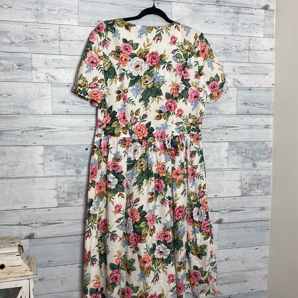 St Michael For Marks & Spencer Vintage Floral Dress Size 14 - Picture 6 of 10